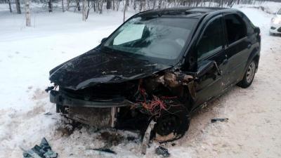 В серьёзной аварии близ Спас-Клепиков пострадали два человека